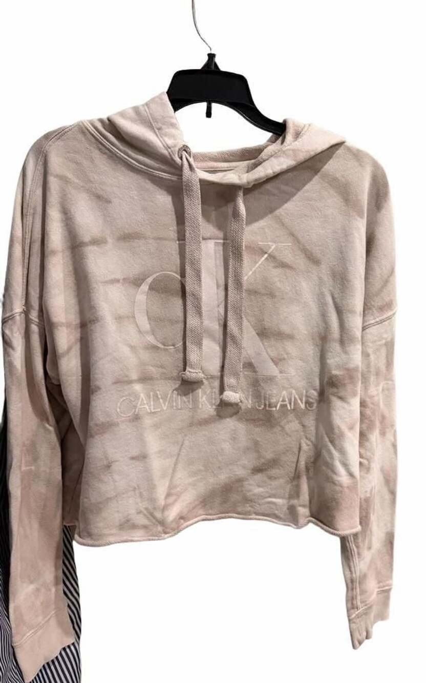 Calvin Klein Jeans Cropped Hoodie Tie Dye